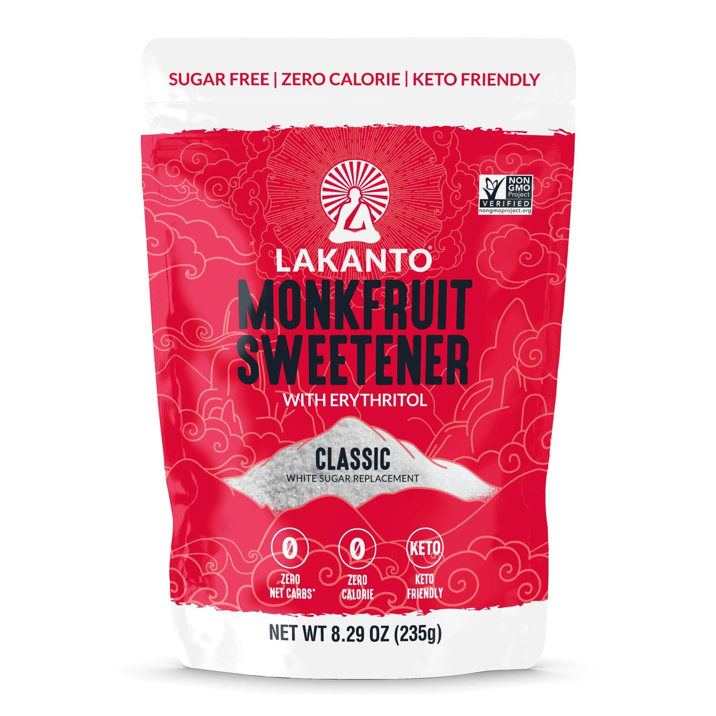 Lakanto Monk Fruit Sweetener With Erythritol, White Sugar Substitute From Monk Fruit Extract