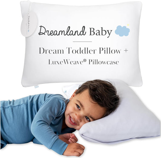 Dreamland Baby Premium Toddler Pillow and Pillowcase