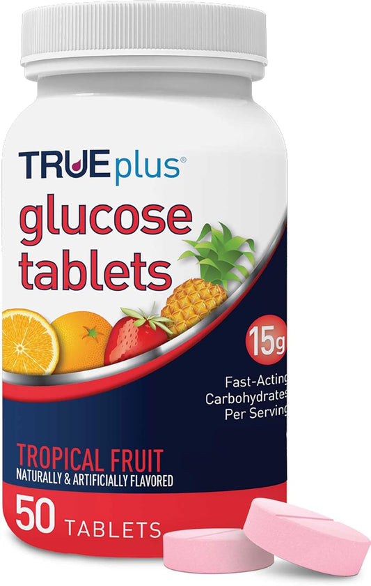 TRUEplus® Glucose Tablets, Tropical Fruit Flavor