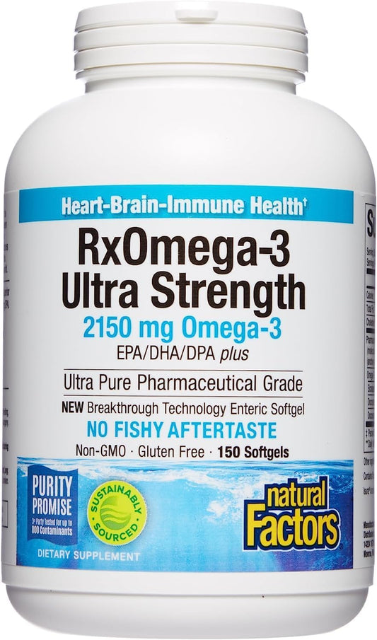 Natural Factors, Ultra Strength RxOmega-3 Fish Oil