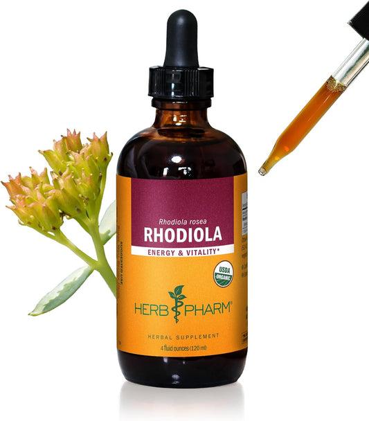 Herb Pharm Certified Organic Rhodiola Root Extract for Energy