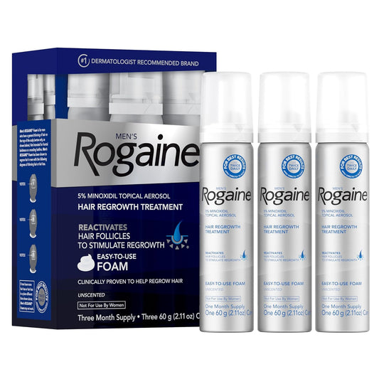 Men's Rogaine 5% Minoxidil Foam for Hair Regrowth
